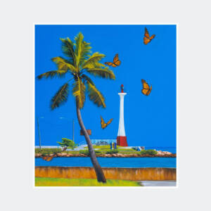 Lighthouse Butterflies Prints