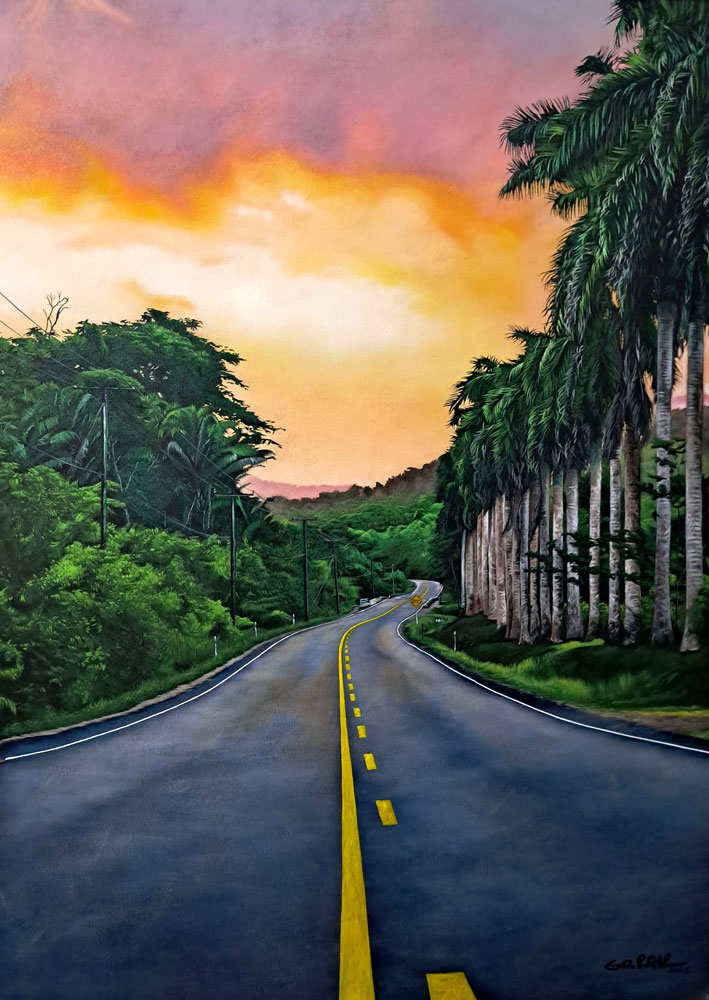 Hummingbird Highway Commissioned Painting, 2025