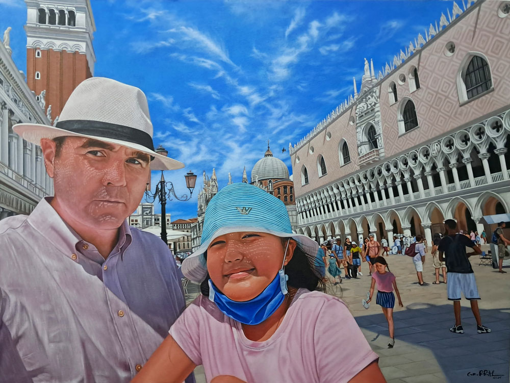 Mr. Ray and Daughter Commissioned Painting, 2025